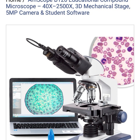 New, unused AmScope B120 Educational Compound Microscope - Picture 4 of 14